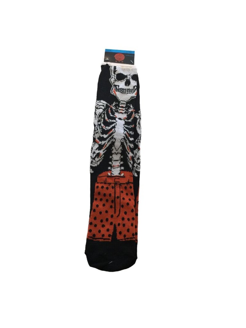 Skeleton in Boxers Halloween Men's Crew Socks Size 6-12 Hyp